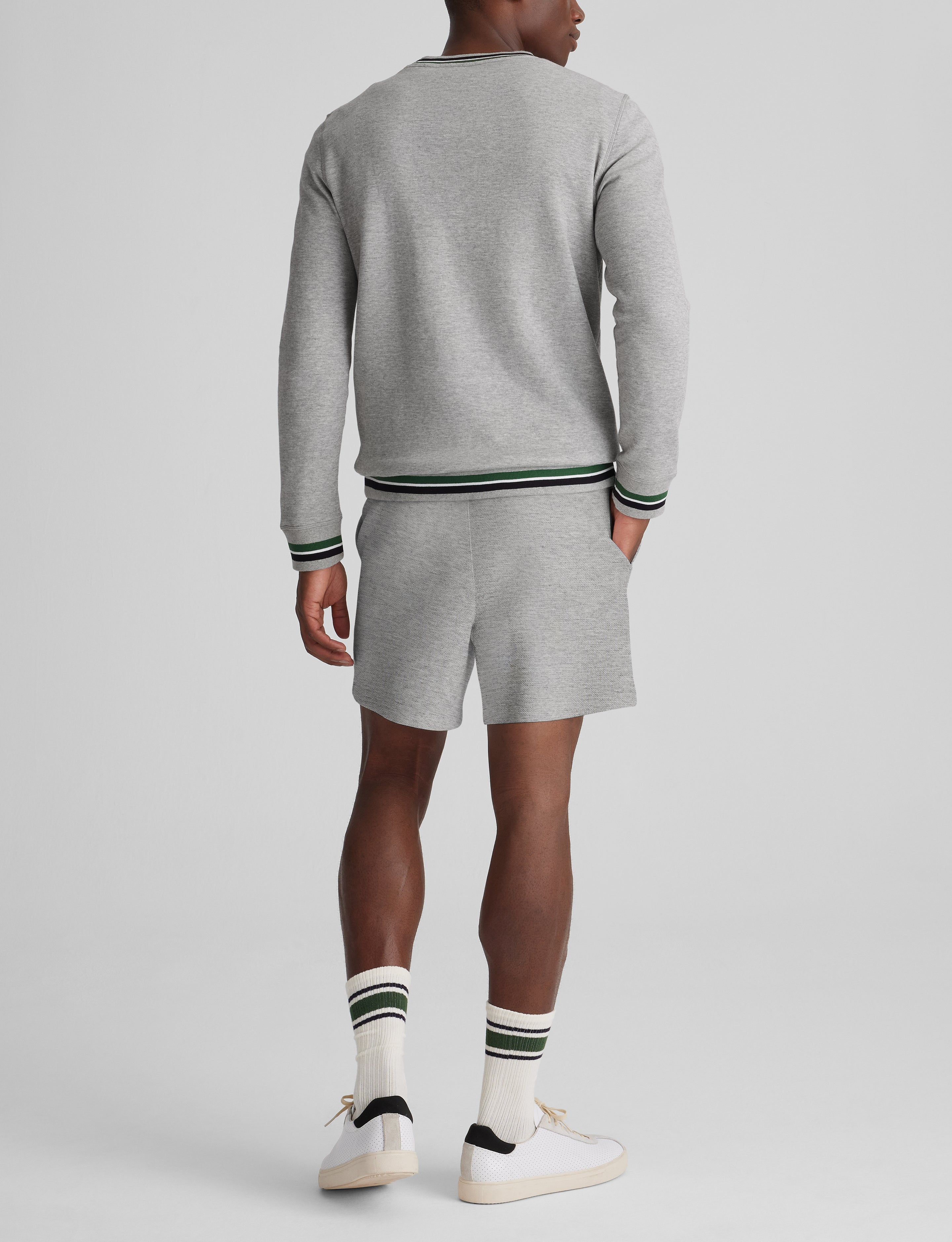 Varsity Stripe Crewneck Sweatshirt & Short Set