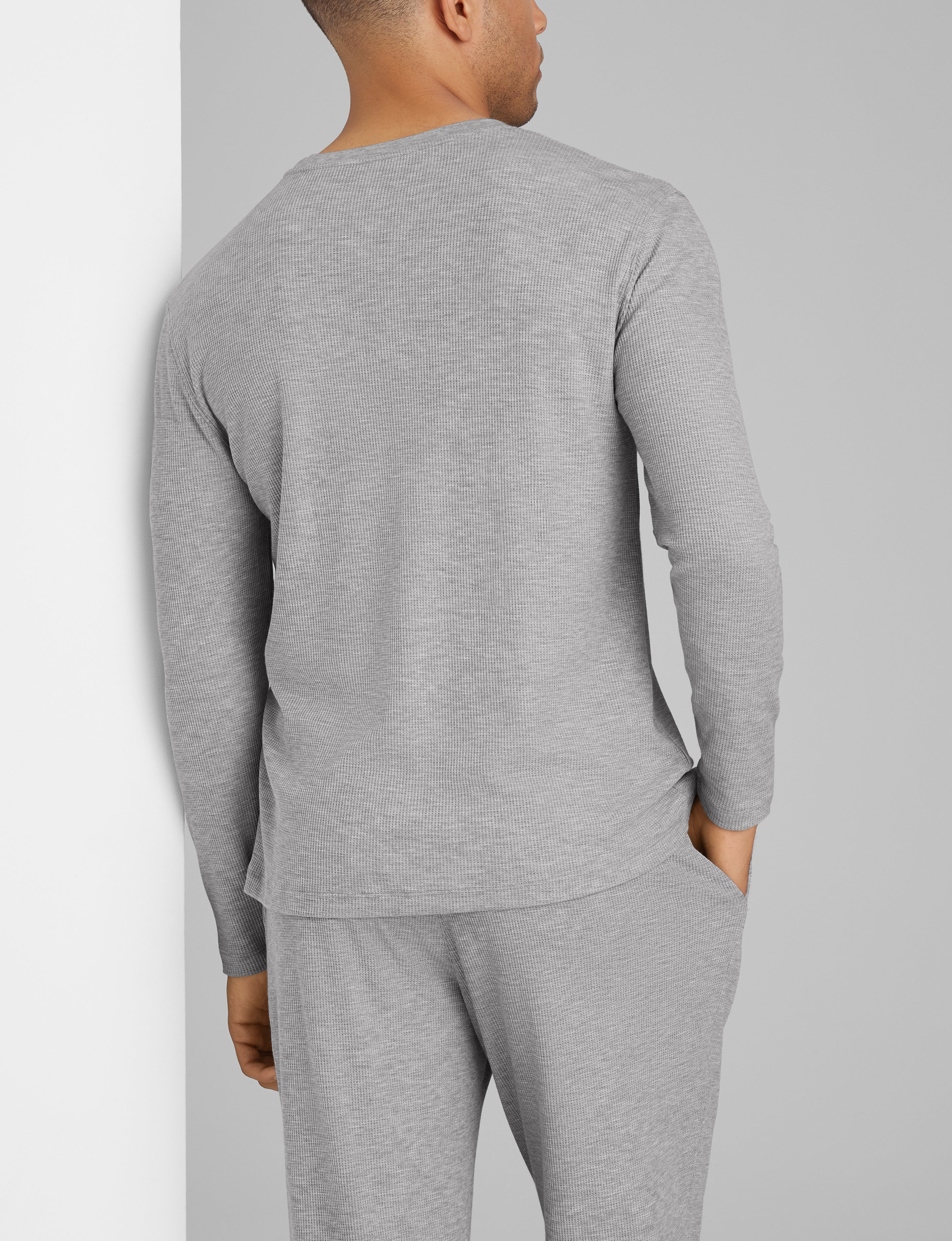 Waffle Long Sleeve Crew Neck
