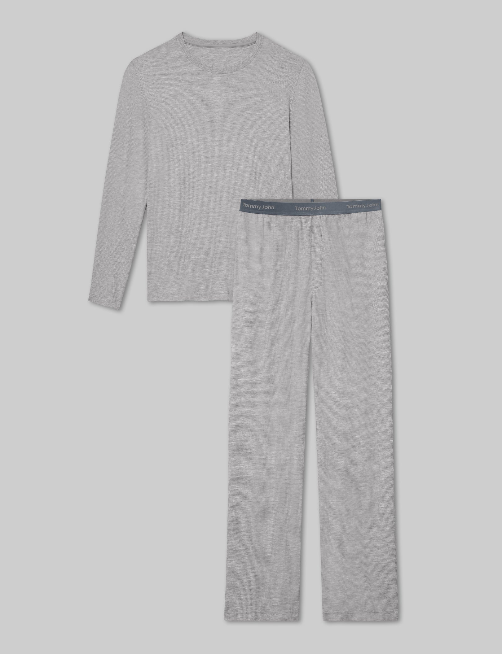 Waffle Long Sleeve Crew Neck & Pant Set