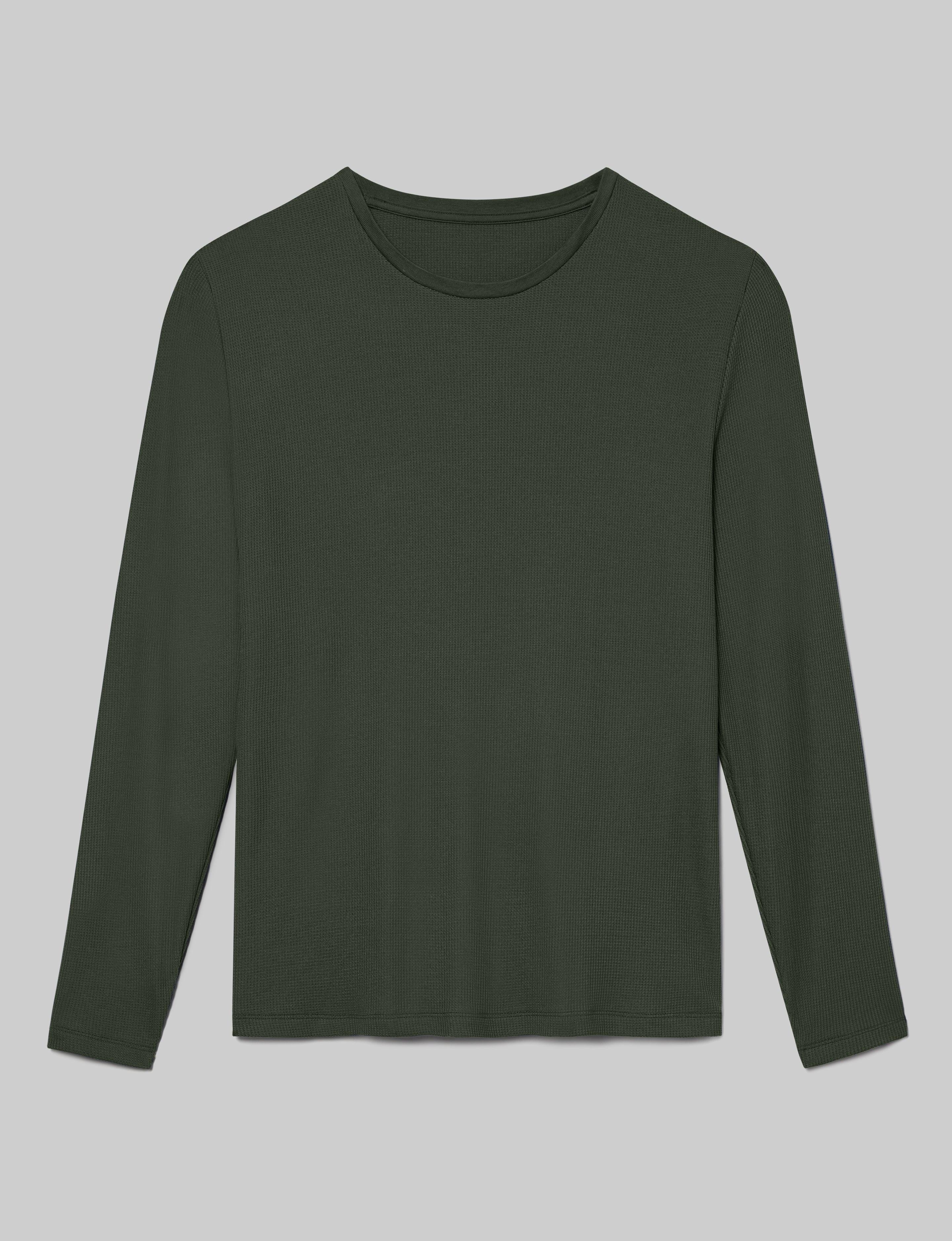 Waffle Long Sleeve Crew Neck