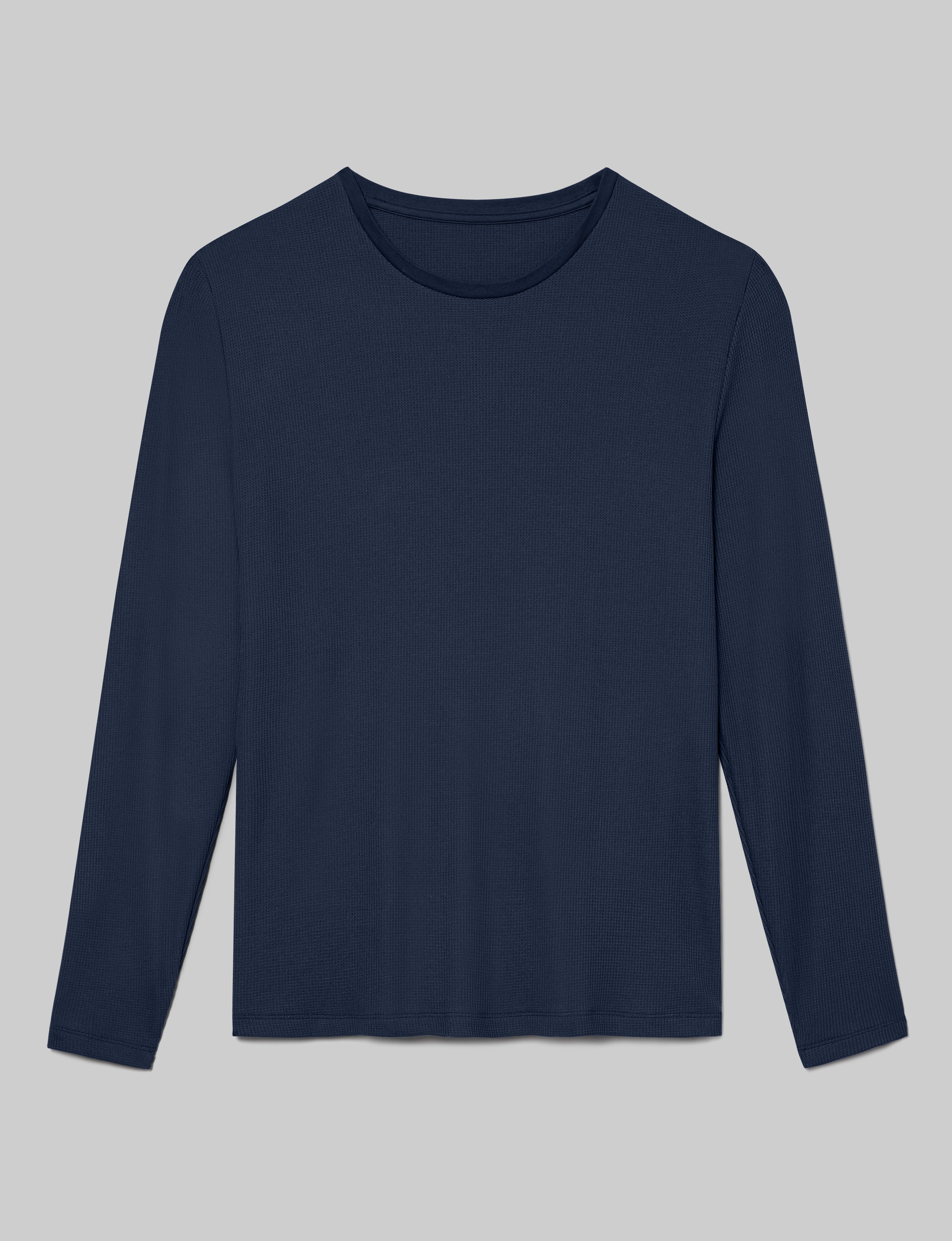 Waffle Long Sleeve Crew Neck