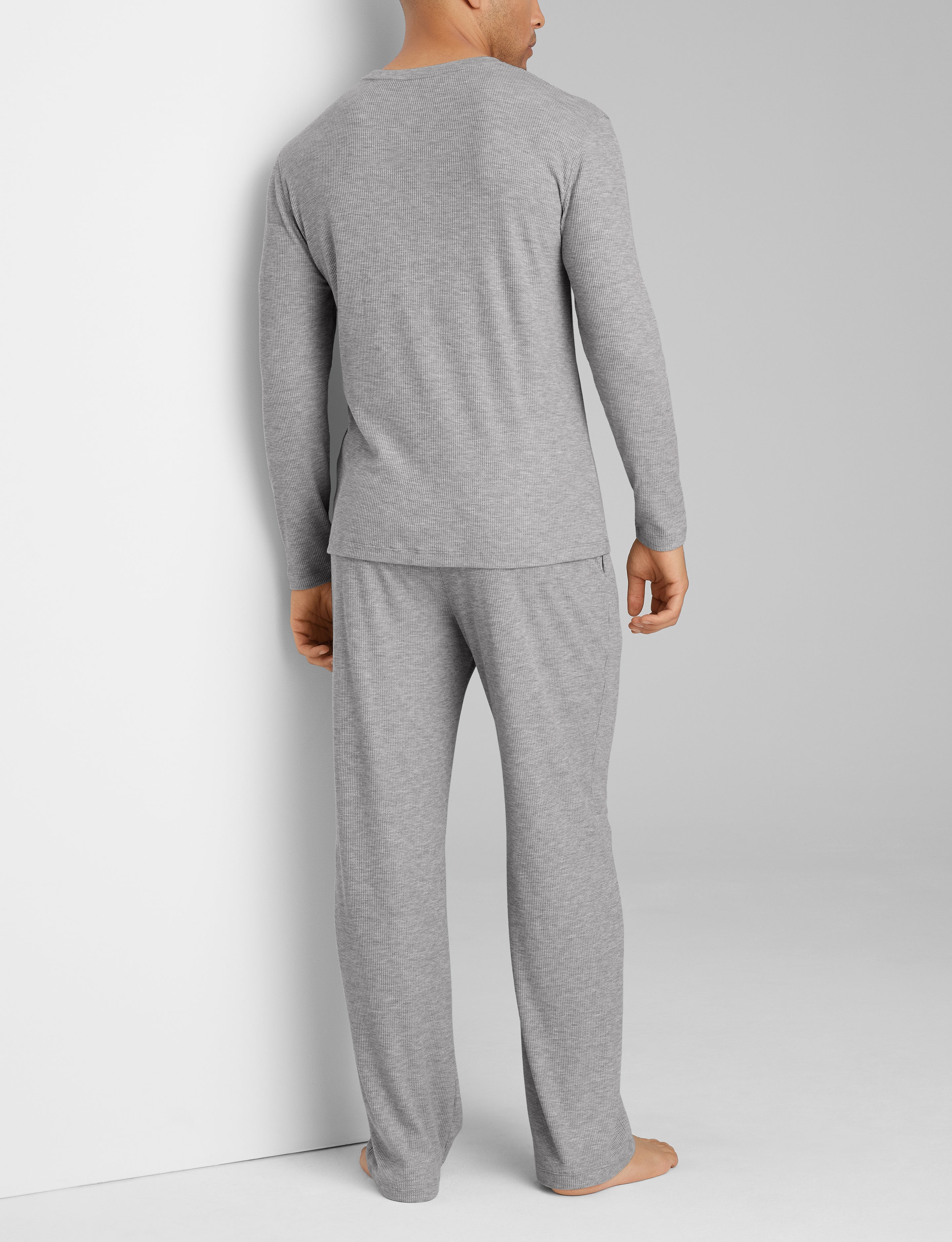 Waffle Long Sleeve Crew Neck & Pant Set