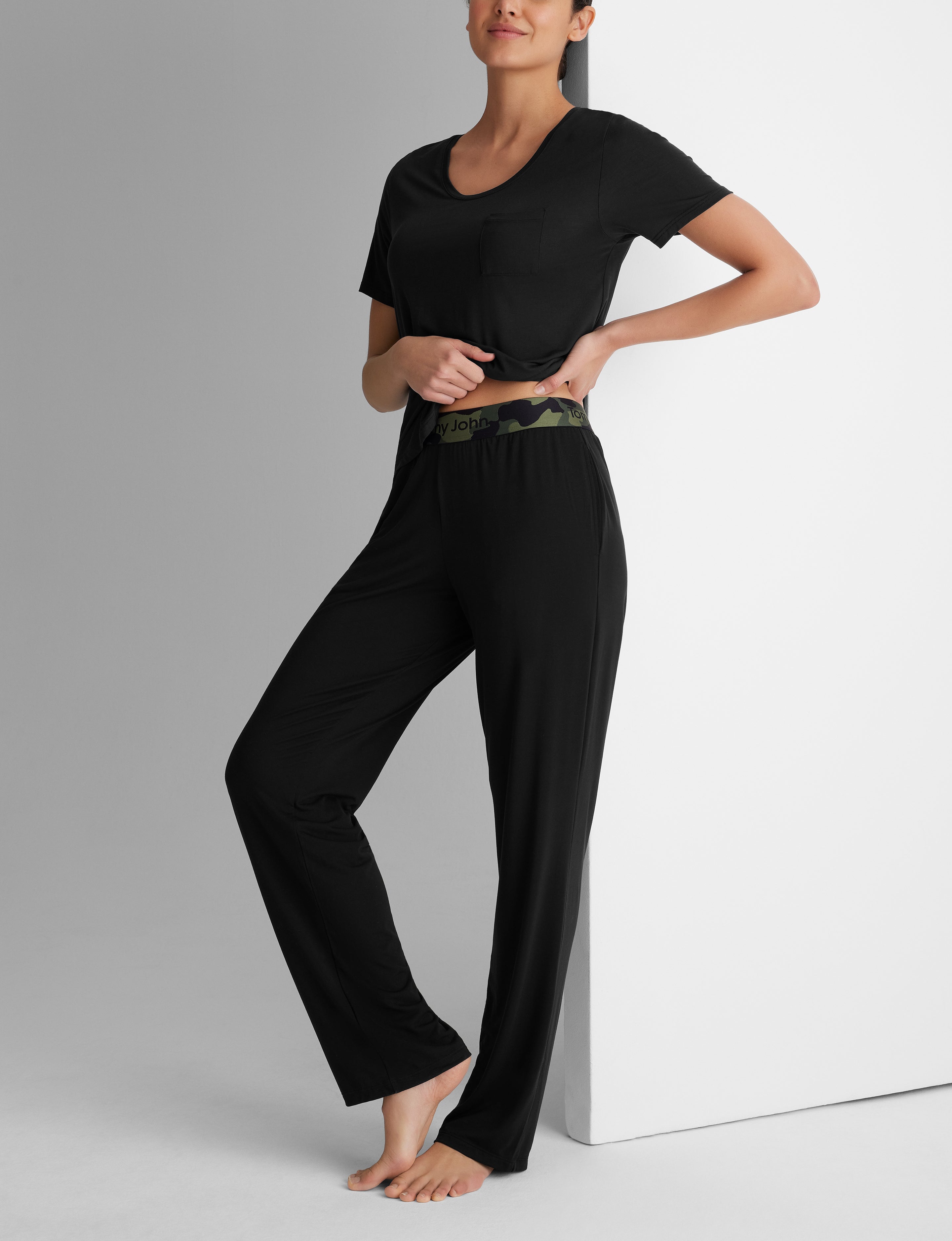 Women's Second Skin Sleep Pocket Tee & Pant Set
