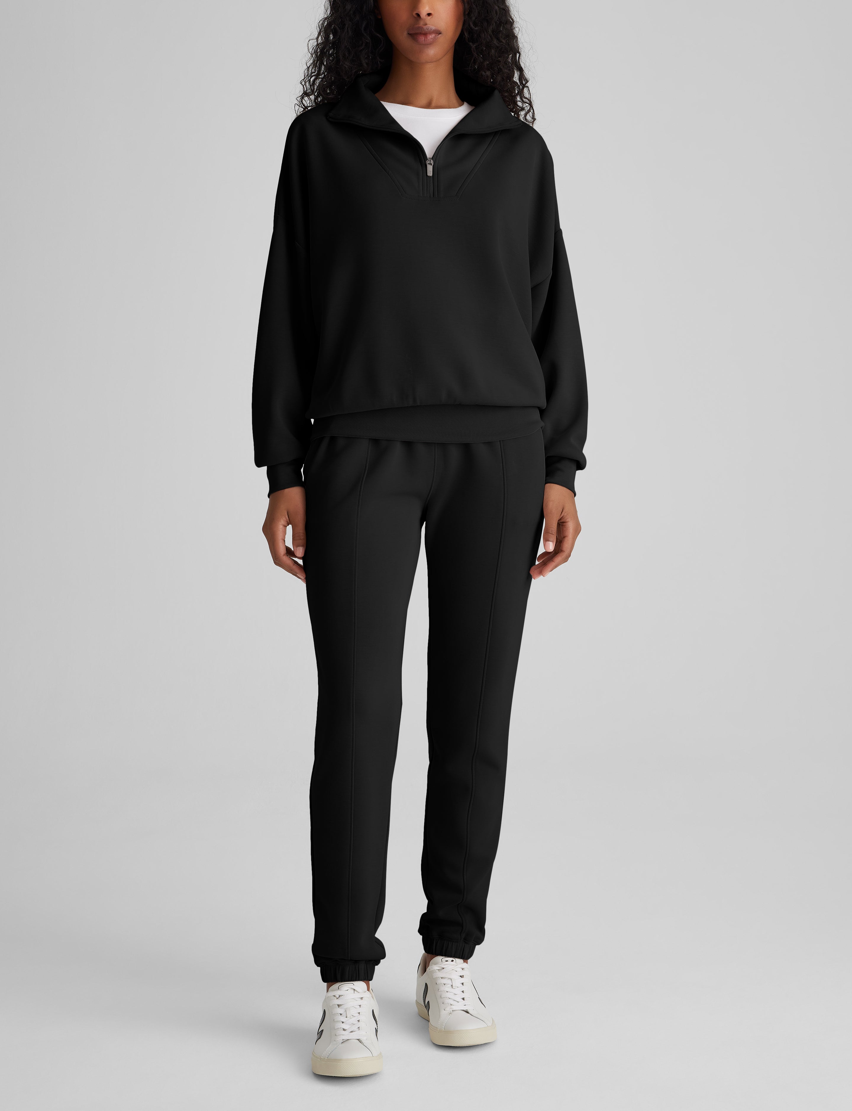 Women's Luxe Traveler Knit Quarter Zip & Jogger Set