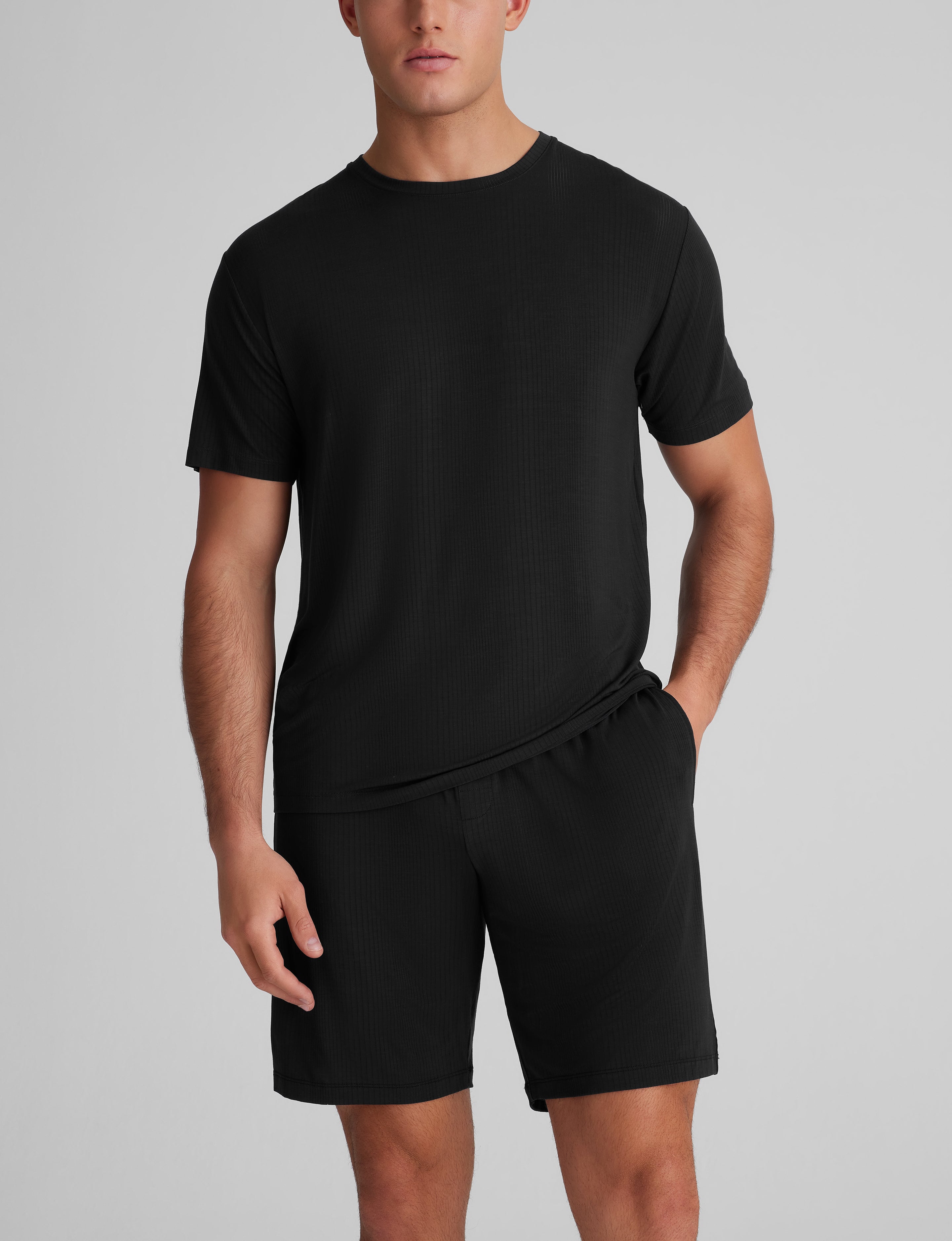 Second Skin Luxe Rib Sleep Tee & Short Set