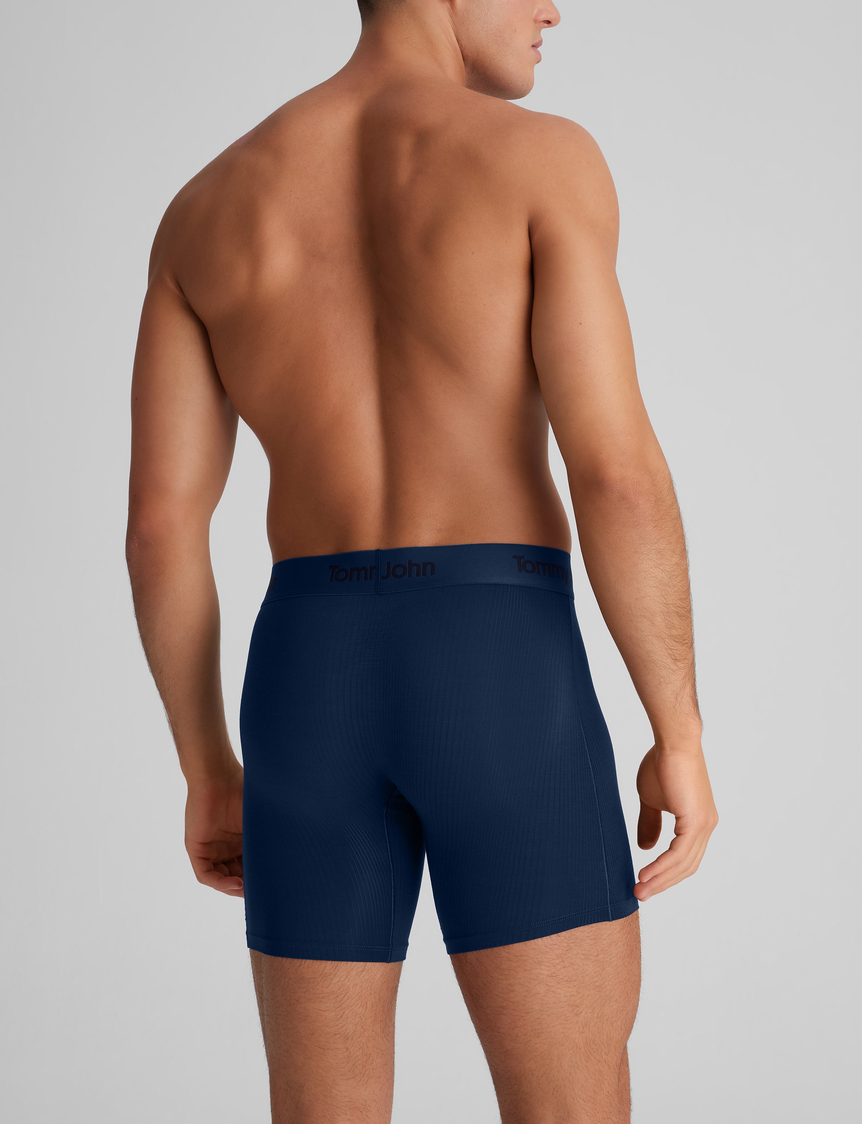 Second Skin Luxe Rib Mid-Length Boxer Brief 6"