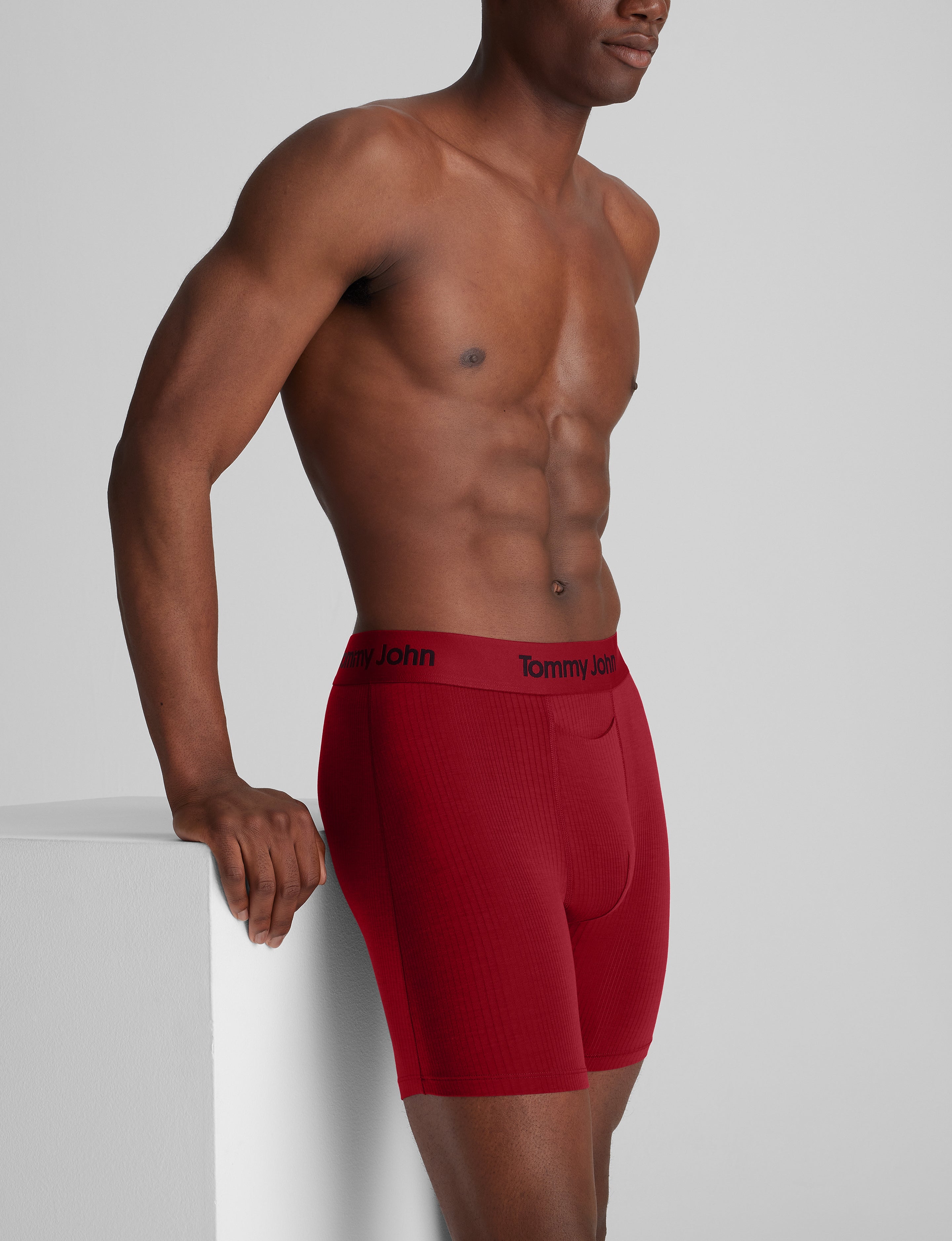 Second Skin Luxe Rib Mid-Length Boxer Brief 6"
