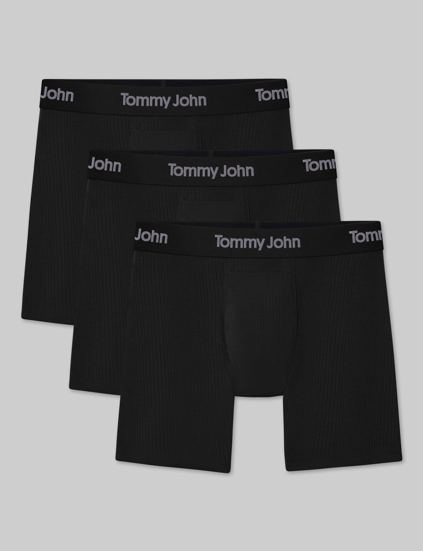 Second Skin Luxe Rib Mid-Length Boxer Brief 6" (3-Pack)