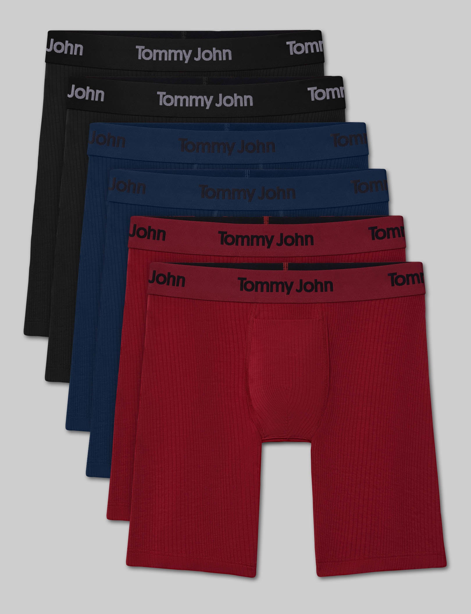 Second Skin Luxe Rib Boxer Brief 8" (6-Pack)
