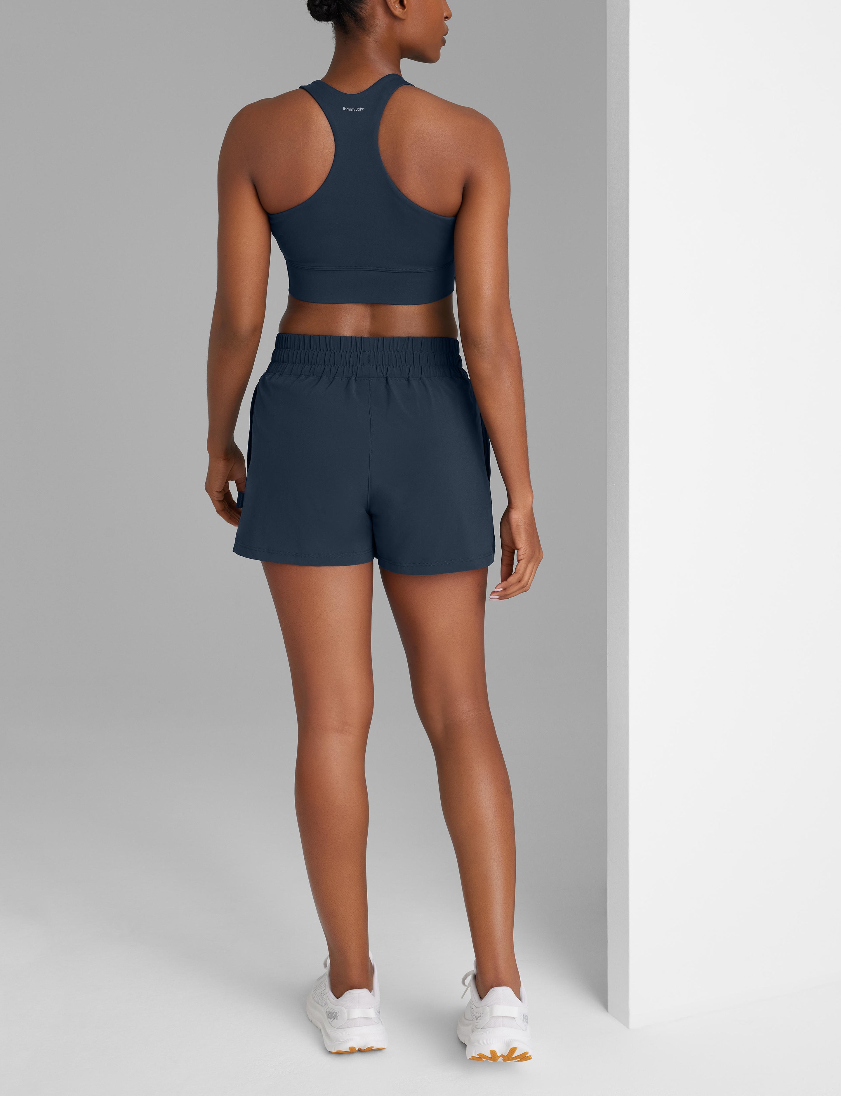 360 Movement Low Impact Sports Bra & Luxe Traveler Woven Short Set