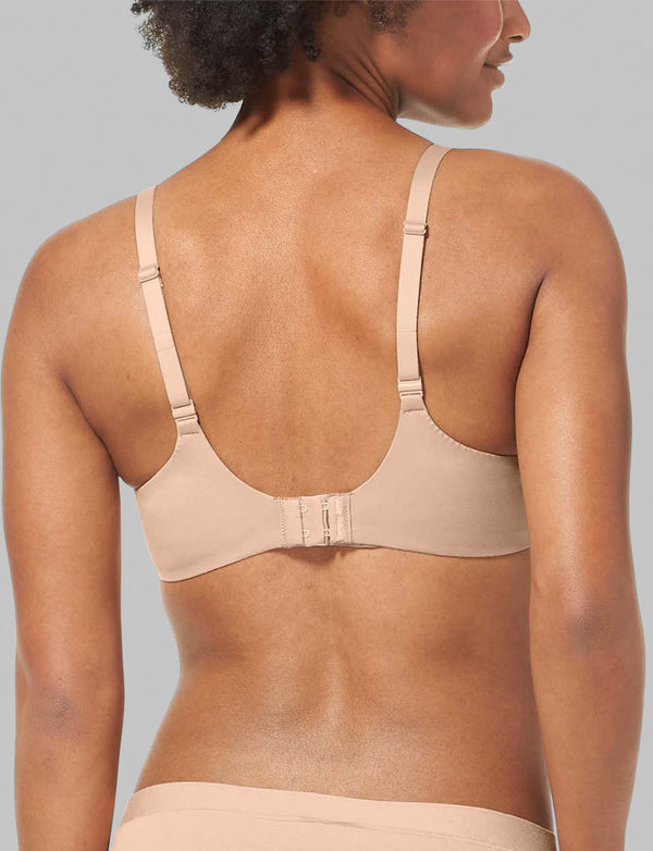Lightly Lined Wireless Cotton Bra - Old rose