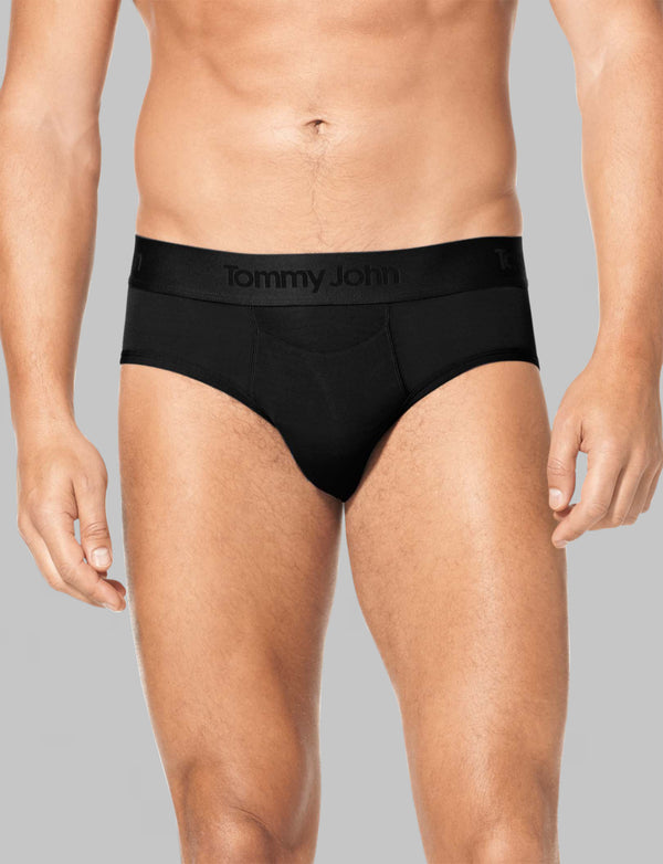Other 6-15 TOMMY JOHN Men's Classic Briefs Second Skin Black XL