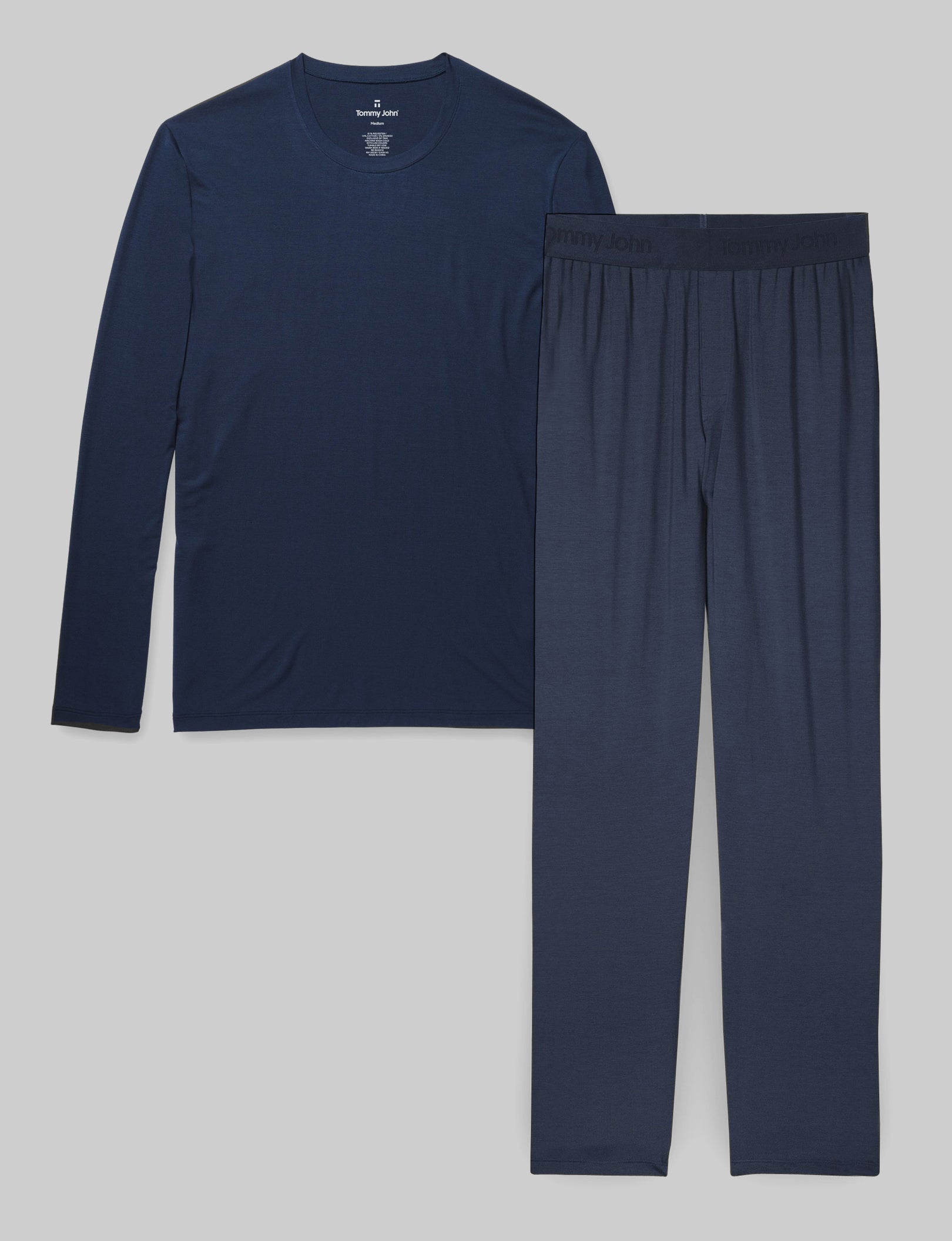 Men's Bamboo Viscose Pajama Top Long Sleeves Sleep T-Shirt