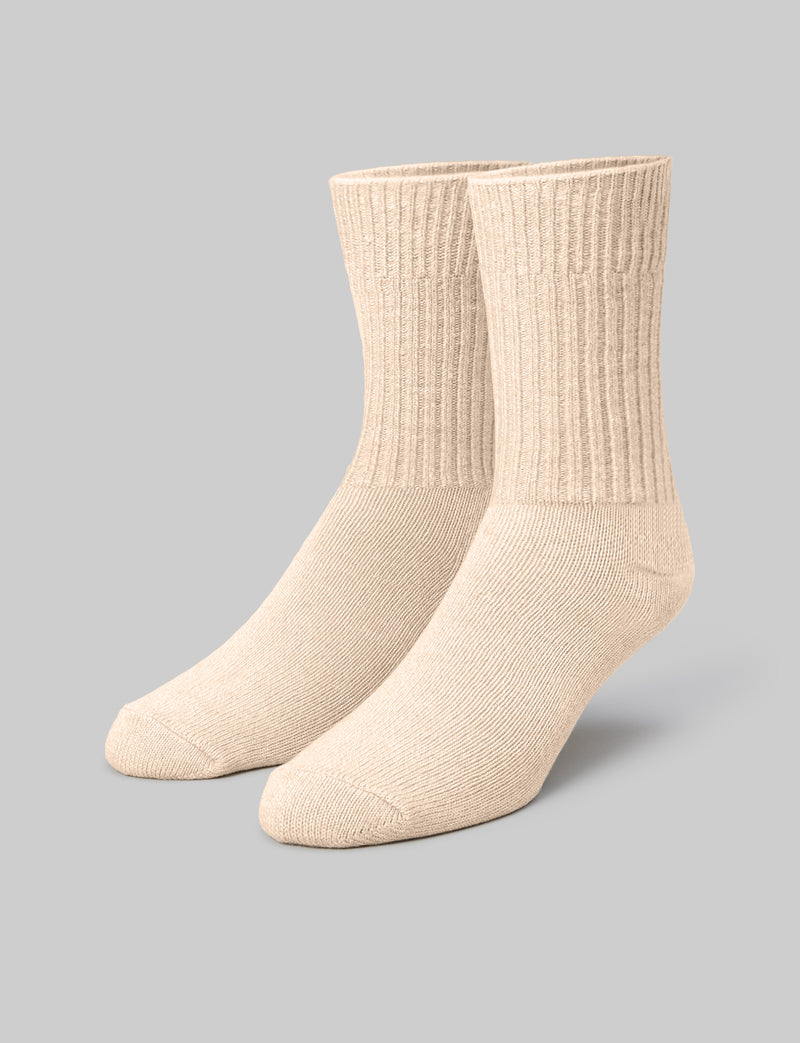 Casual Crew Sock::Taupe