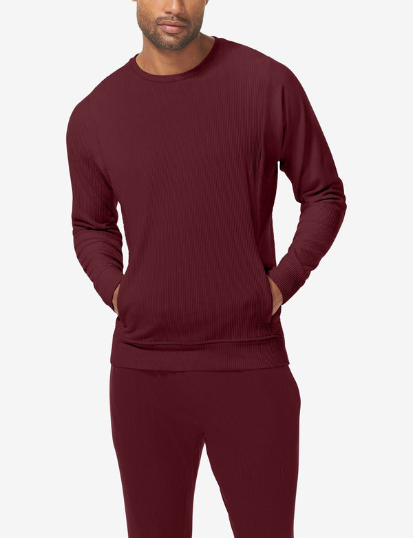 Ribbed crewneck 2025 sweatshirt