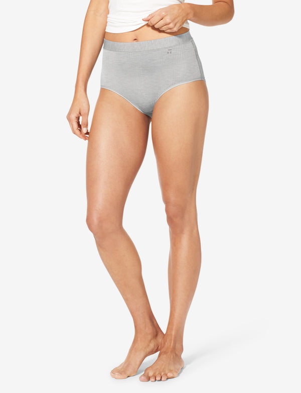 Women's Second Skin Luxe Rib High Rise Brief – Tommy John