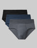 Second Skin Brief (3-Pack)::Black/Dress Blues/Turbulence