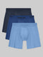 Second Skin Relaxed Fit Boxer 6" (3-Pack)::Blue/Quartz/Della Robbia