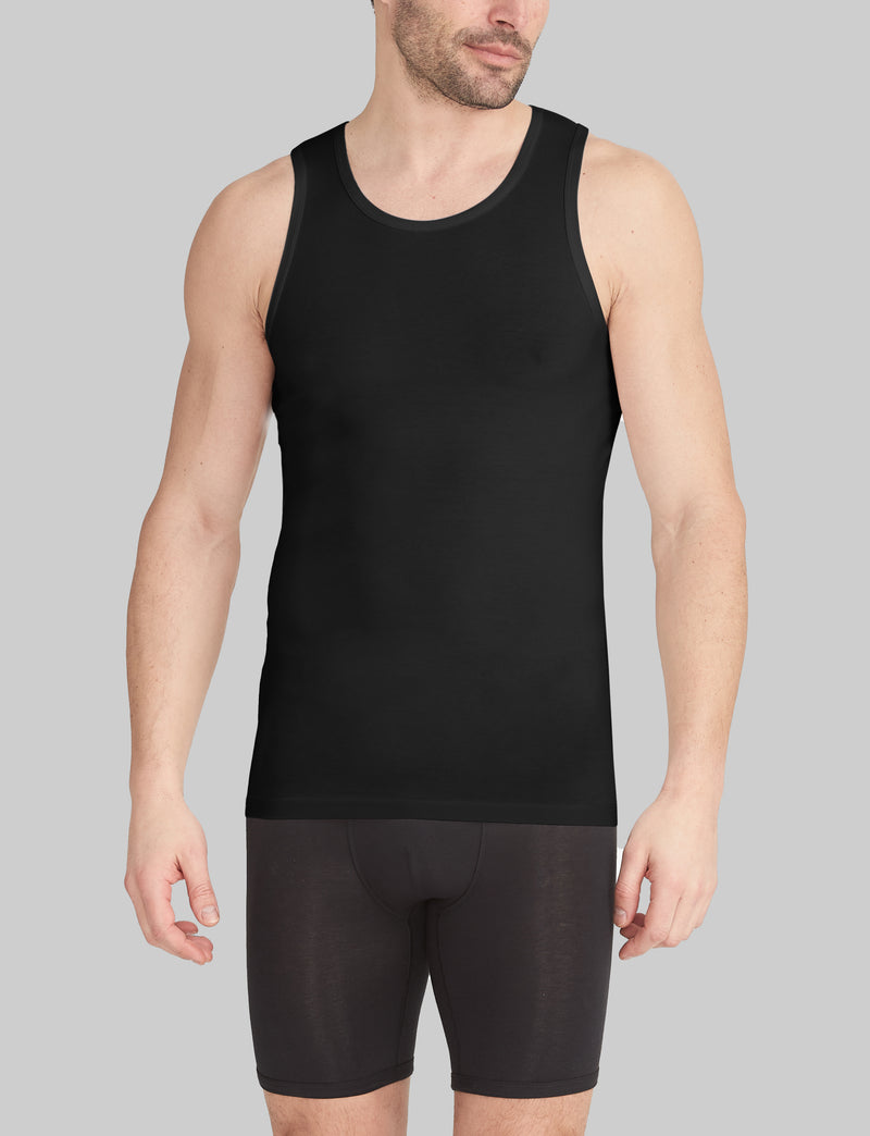 Second Skin Tank Stay-Tucked Undershirt::Black