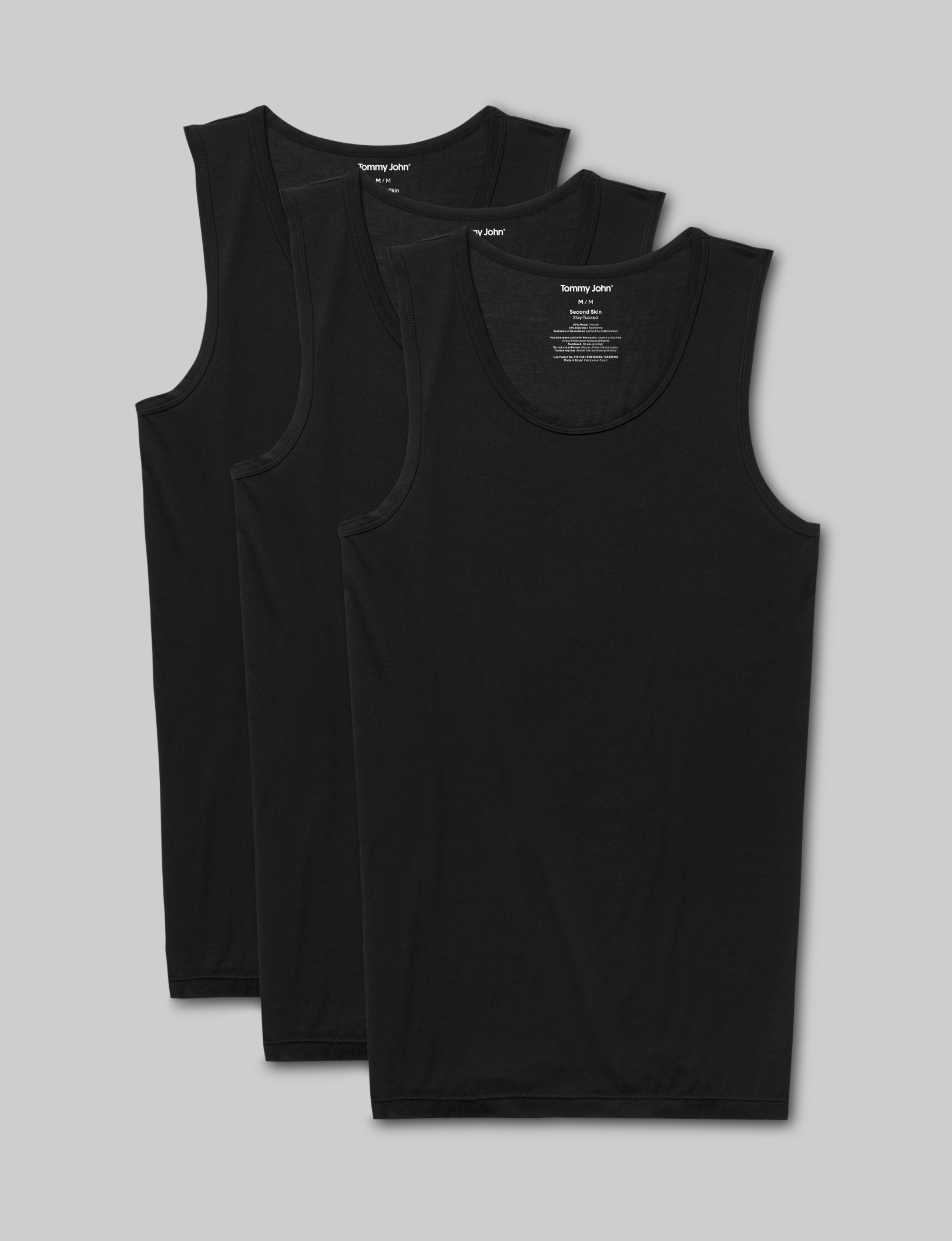 Second Skin Tank Stay-Tucked Undershirt (3-Pack)