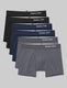 Cool Cotton Trunk 4" (6-Pack)::Navy/Iron Grey/Black