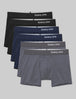 Cool Cotton Trunk 4" (6-Pack)::Navy/Iron Grey/Black