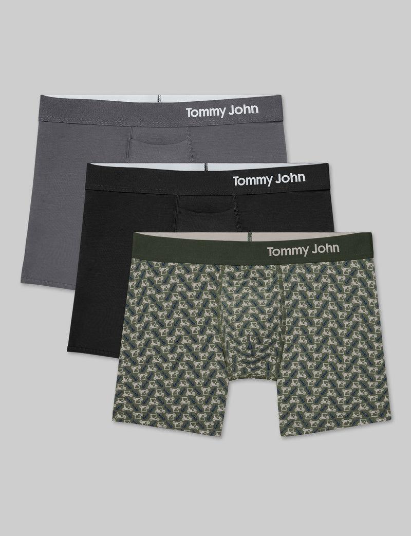 Cool Cotton Trunk 4" (3-Pack)::Iron Grey/Black/Four Leaf Clover Golf Carts