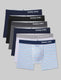 Cool Cotton Trunk 4" (6-Pack)::Navy/Black/Grey/Navy/Purple/Multi Stripe
