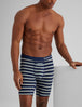 Cool Cotton Boxer Brief 8"::Dress Blues Seaside Stripe