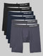 Cool Cotton Boxer Brief 8" (6-Pack)::Black/Navy/Iron Grey