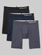 Cool Cotton Boxer Brief 3 Pack::Navy/Iron Grey/Black