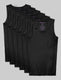 Cool Cotton Tank Stay-Tucked Undershirt (6-Pack)::Black