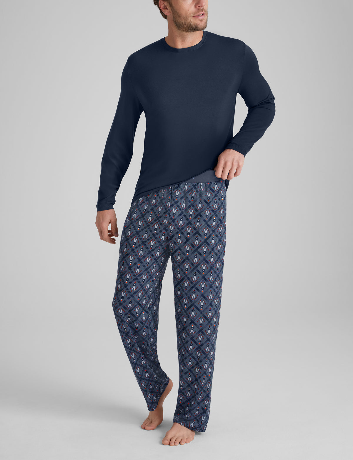 Second Skin Long Sleeve Sleep Tee & Pant Set