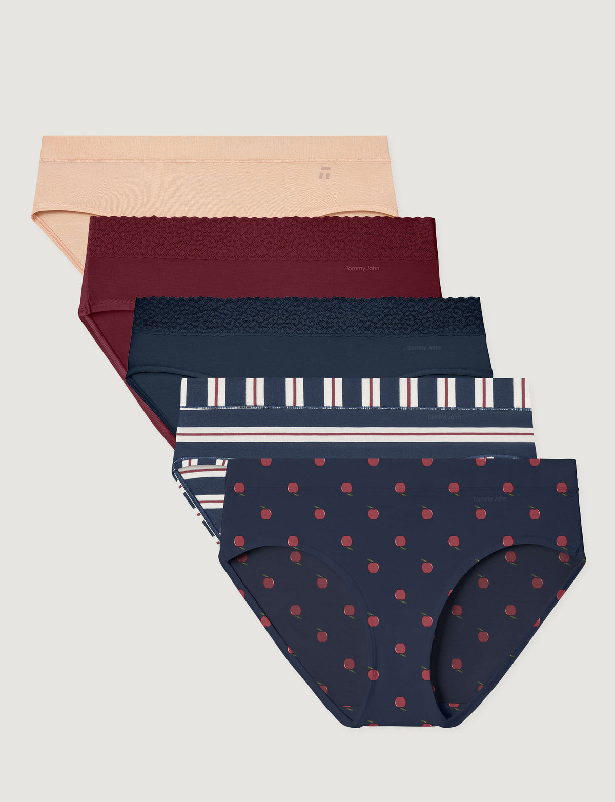 Women's Second Skin Brief, Lace Mix (5-Pack)