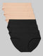 Women's Second Skin Brief (6-Pack)::Maple Sugar/Black