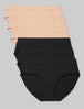 Women's Second Skin Brief (6-Pack)::Maple Sugar/Black