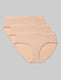Women's Second Skin Brief (3-Pack)::Maple Sugar