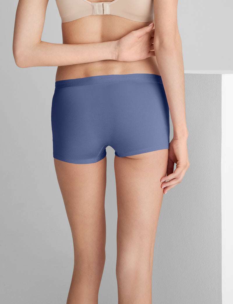 Women's Second Skin Boyshort::Vintage Indigo