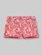 Women's Second Skin Boyshort::Cardinal Red Leaves::Swatch