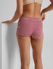 Women's Second Skin Boyshort::Valiant Poppy Balanced Stripe