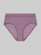 Women's Second Skin High Rise Brief::Plum Purple Modern Wave::Swatch