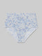 Women's Second Skin High Rise Brief::Blue Scattered Floral::Swatch