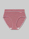 Women's Second Skin High Rise Brief::Valiant Poppy Balanced Stripe::Swatch