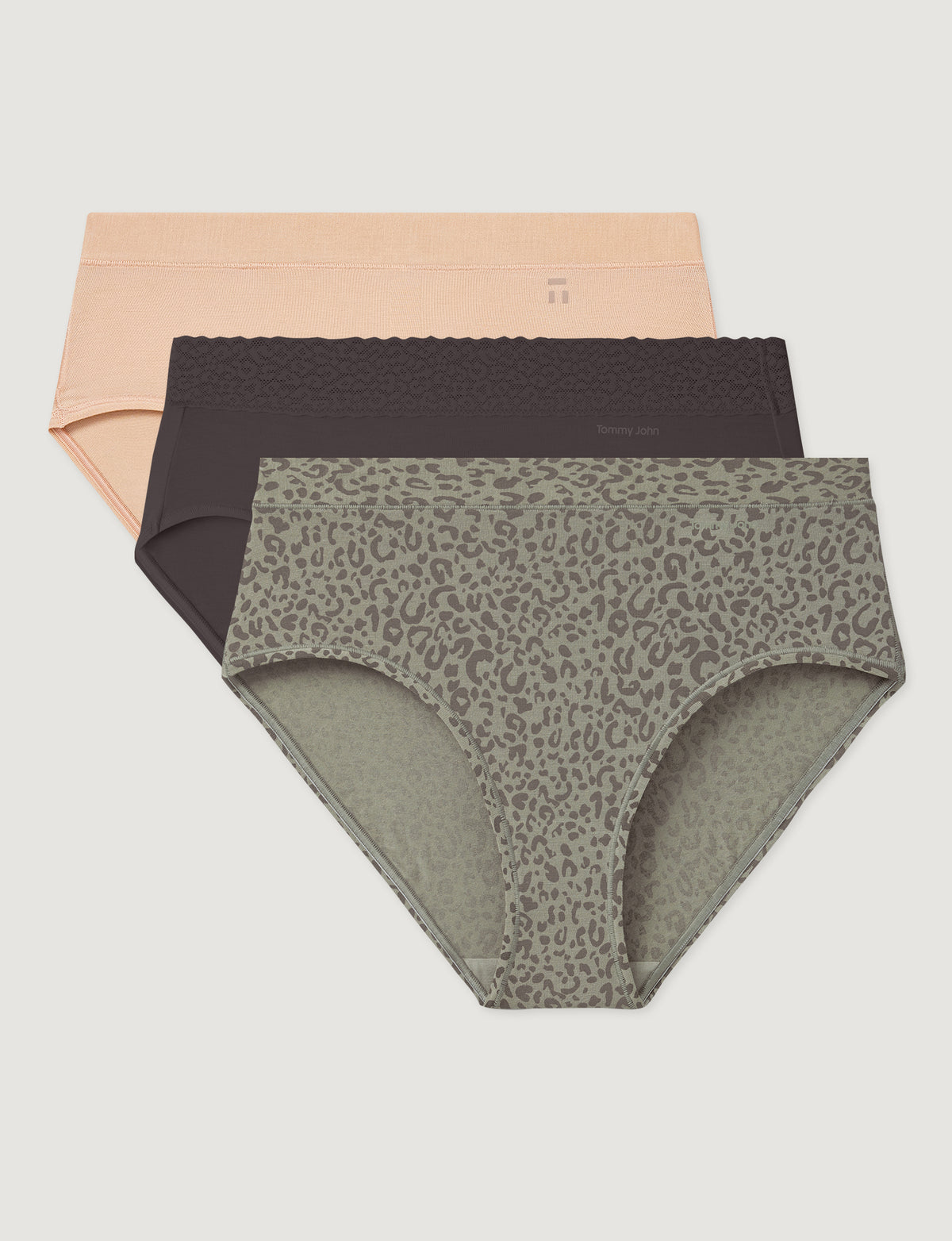 Women's Second Skin High Rise Brief, Lace Mix (3-Pack)