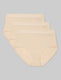 Women's Second Skin High Rise Brief (3-Pack)::Maple Sugar