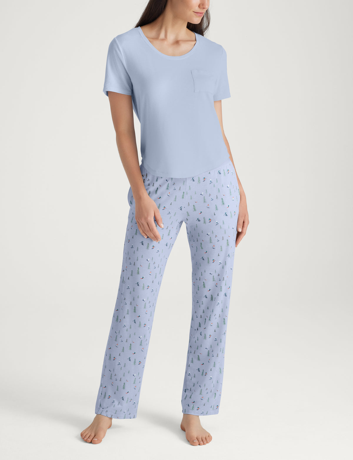 Women's Second Skin Sleep Pocket Tee & Pant Set