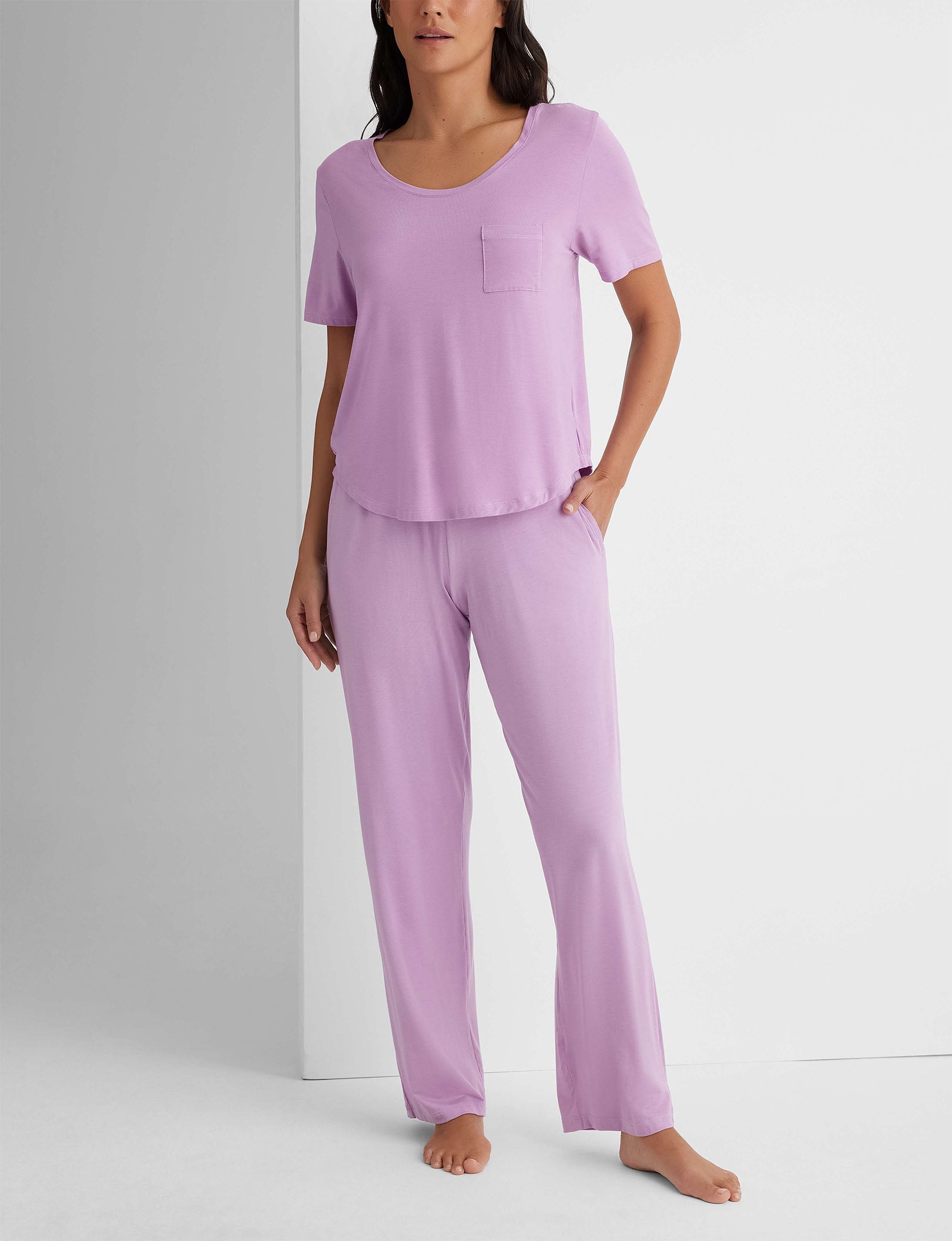 Women's Second Skin Sleep Pocket Tee & Pant Set