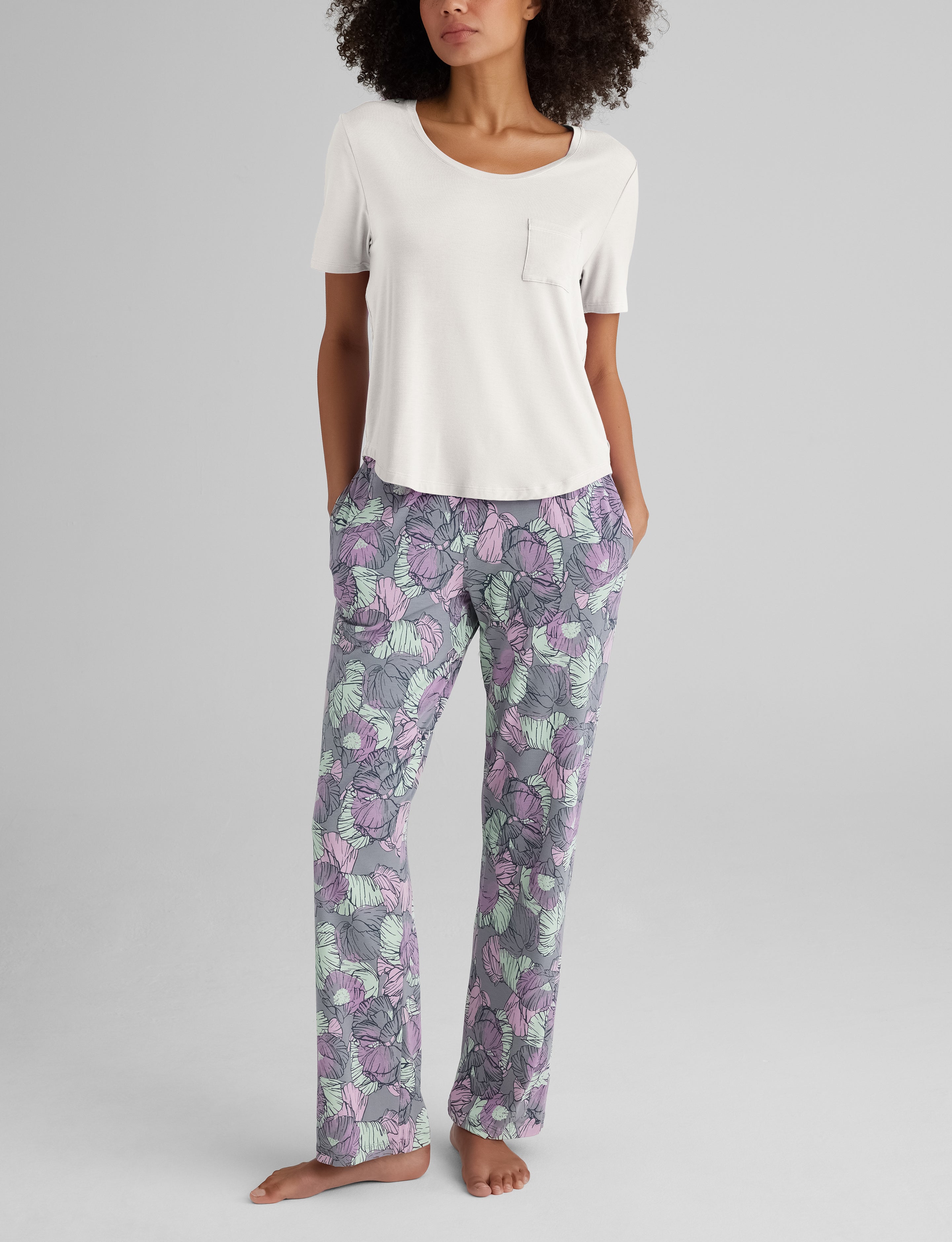Women's Second Skin Sleep Pocket Tee & Pant Set