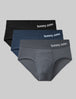 Cool Cotton Brief (3-Pack)::Black/Navy/Iron Grey