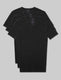 Cool Cotton High V-Neck Stay-Tucked Undershirt (3-Pack)::Black